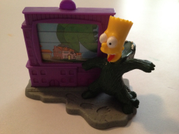 Treehouse of Horror Burger King Toy Flipbook Bart as Godzilla