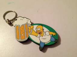 Homer with Beer Mug Keychain