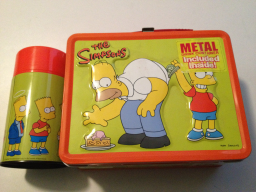 Homer and Bart Tin Lunch Box w/ Thermos