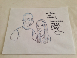 Drawing of Jon and Sam by Phil Ortiz