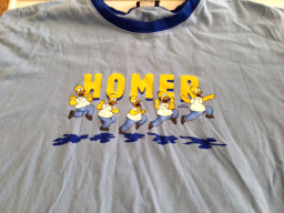 TShirt - Homer Prancing - Light Blue XL
