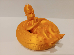 Custom 3D Printed Homer on Donut Floaty