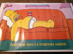 Poster - Homer - Beer. Now there's a temporary solution.