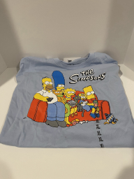 Shirt - Tee Light Blue - Simpsons on couch
