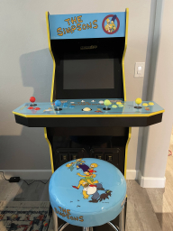 Arcade1UP Simpsons Video Game Cabinte w/ stool