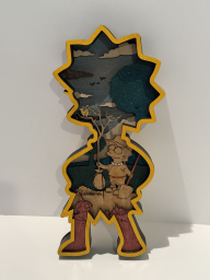 Wood cutout 3D sculpture - Lisa