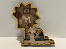 Wood cutout 3D sculpture - Maggie