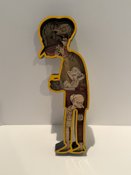 Wood cutout 3D sculpture - Mr Burns