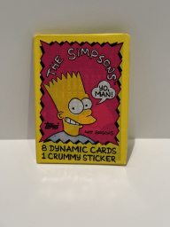 The Simpsons Trading Cards - 8 dynamic cards, 1 crummy sticket circa 90s